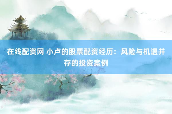 在线配资网 小卢的股票配资经历：风险与机遇并存的投资案例