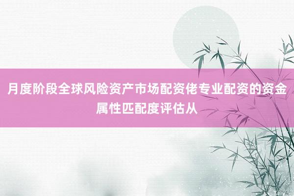 月度阶段全球风险资产市场配资佬专业配资的资金属性匹配度评估从