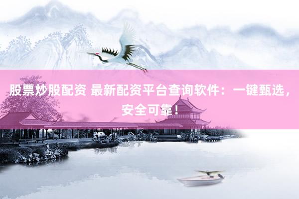 股票炒股配资 最新配资平台查询软件：一键甄选，安全可靠！
