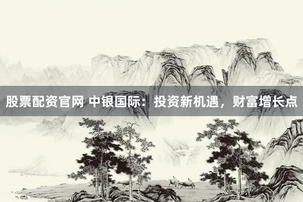 股票配资官网 中银国际：投资新机遇，财富增长点